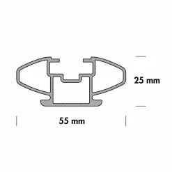 Barre Portatutto Fabbri Alluminio Universali Rail ALU VIVA 5 Lunghezza 127 Cm -Negozio Bici corsa economico barre portatutto fabbri alluminio universali rail alu viva 5 lunghezza 127 cm 1