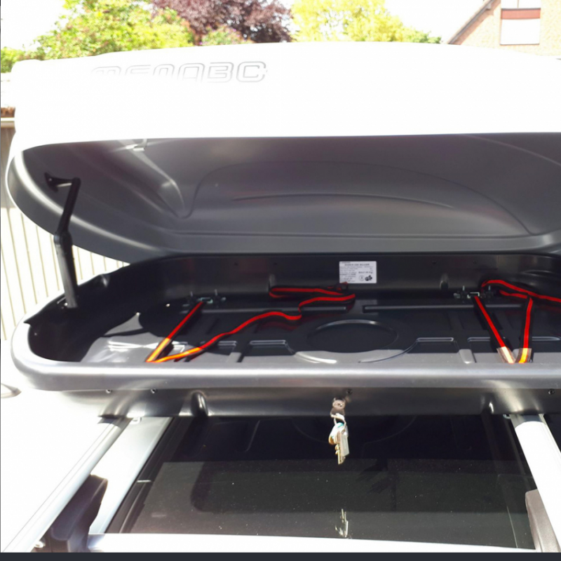 Baule Da Tetto MENABO' Mania 460 Litri Bianco 3 Baule Da Tetto MENABO' Mania 460 Litri Bianco - immagine 3