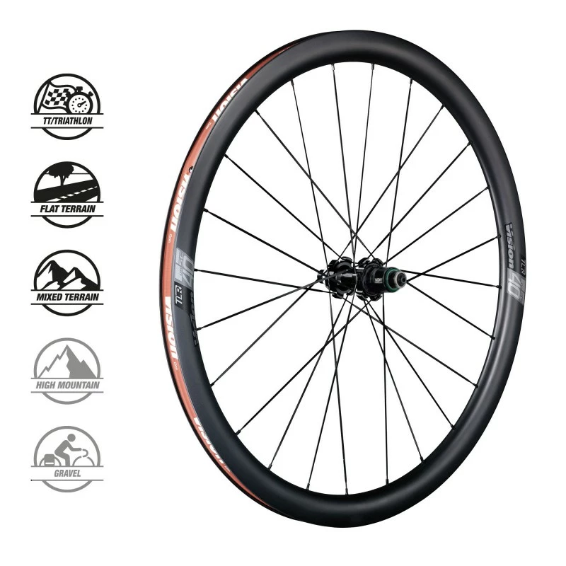 Coppia Ruote In Carbonio VISION SC40 DB CL Disc 2 Coppia Ruote In Carbonio VISION SC40 DB CL Disc - immagine 2