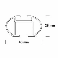 Barre Portatutto Fabbri Alluminio Universali Rail ALU VIVA 3 120 Cm -Negozio Bici corsa economico fabbri alu viva 3 120 cm 2