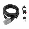 Lucchetto FORCE RON Con Cavo A Spirale 120x8 E Supporto BLK