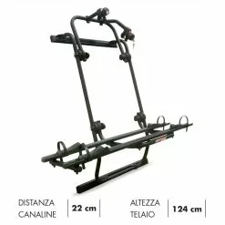 Portabici Posteriore Fabbri BICI OK MTB VAN 2 Per Ducato Jumper Boxer Nero