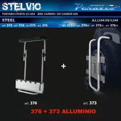 Portasci Posteriore Per 4x4 Con Attacco Ruota PERUZZO Stelvio In Alluminio Art. 373/A + Art. 376/A -Negozio Bici corsa economico portasci posteriore per 4x4 con attacco ruota peruzzo stelvio in alluminio art 373a art 376a 3